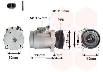 VAN WEZEL Kompressor,kliimaseade 0800K036